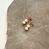 Link Ball Pearl Earrings