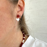 Karna pearl heart earrings