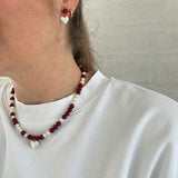 Karna pearl heart earrings