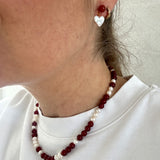 Karna pearl heart earrings