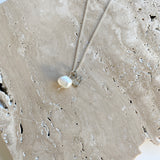 Burning heart pearl necklace
