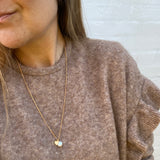 Burning heart pearl necklace