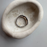 Fingerprint small chunky ring