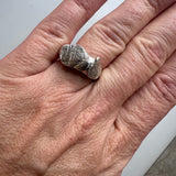 Fingerprint big chunky ring