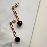 Link Onyx Earrings