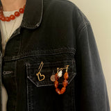 Amber chain pendant