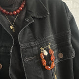 Amber chain pendant