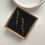 Link Onyx Earrings