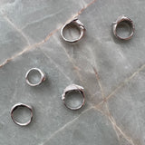 Fingerprint small chunky ring