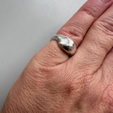 Fingerprint pinky chunky ring