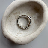 Fingerprint small chunky ring