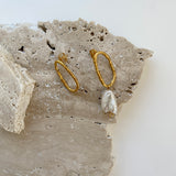 Grace 1 link pearl earring